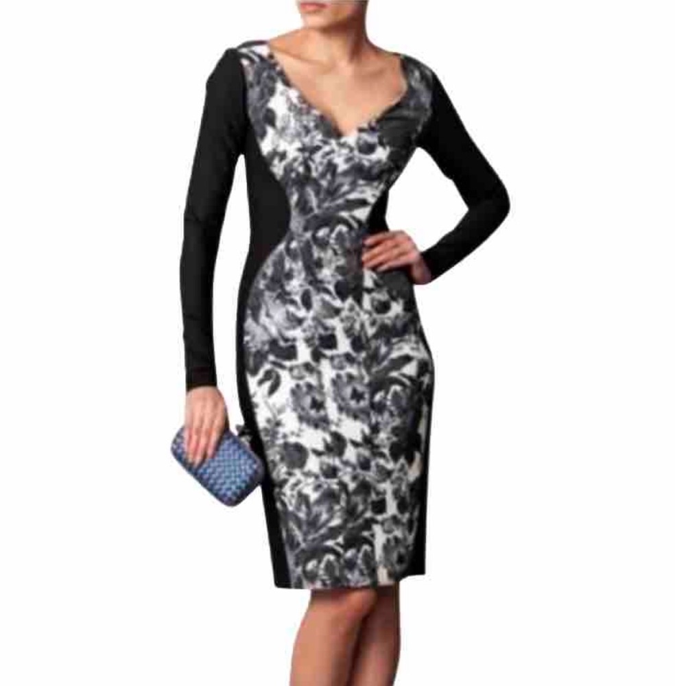 Stella McCartney Dress Henrietta Floral Bodycon Pencil Illusion 42